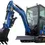 Thumbnail: 2025 4000 lb TYPHON TERROR XVII Cabin Mini Excavator Rubber Track with Kubota D9