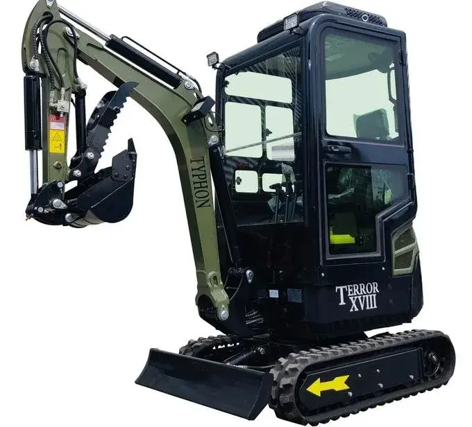 Thumbnail: Green TYPHON TERROR XVIII Prestige 2 Ton Mini Excavator KUBOTA Diesel Engine USA