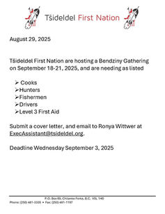 Help Needed for Bendziny Gathering