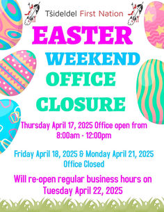Tŝideldel Easter Office Closures