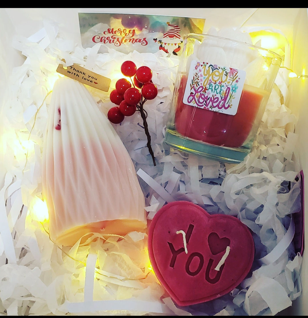 3 cherry scented Love candles