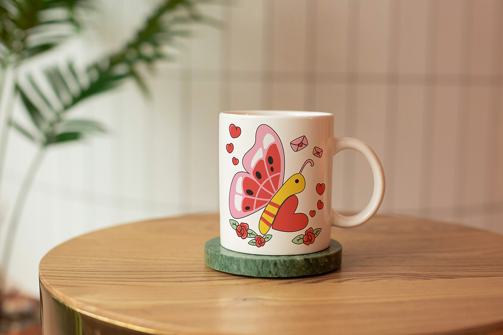 Happy Goods Cute Butterfly Ceramic Coffee Mug