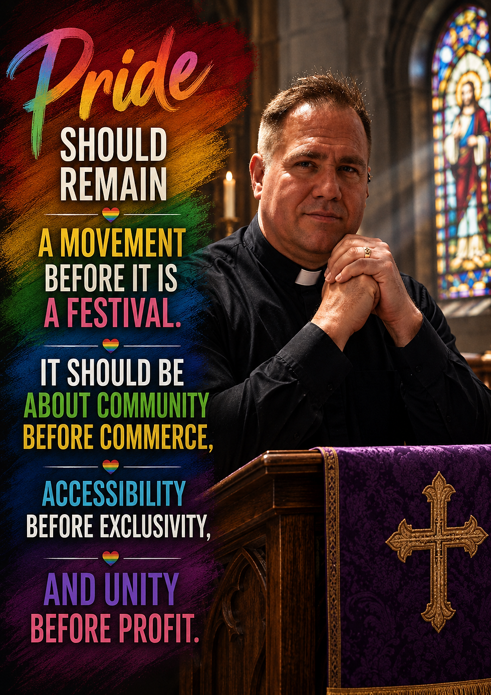 Pride should remain a movement before it is a festival. It should be about community before commerce, accessibility before exclusivity, and unity before profit.