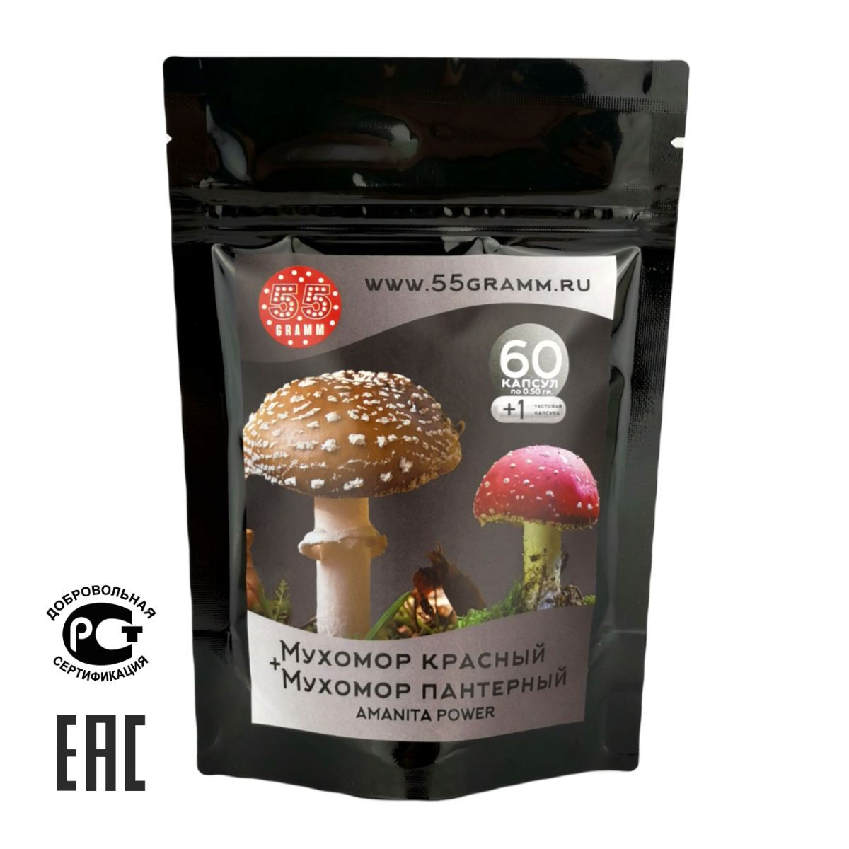 Мухомор КРАСНЫЙ + ПАНТЕРНЫЙ (60 капсул)