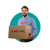 Volunteers collecting bottle tops for recycling