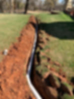 Trench for local landscaping irrigation services