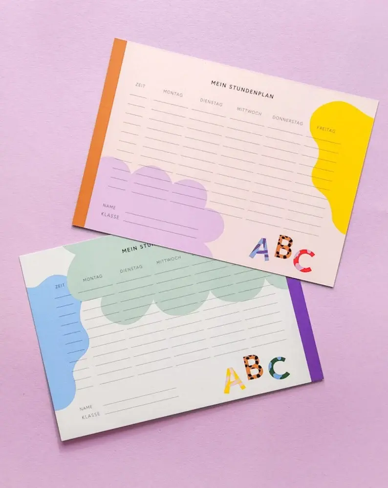 Miniaturbild: Stundenplan | zweiseitig bedruckt