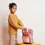 Miniaturbild: Rucksack Vintage Pink aus der Colorblock-Serie – Umweltfreundlich, robust und perfekt für Kindergarten, Schule, Ausflüge