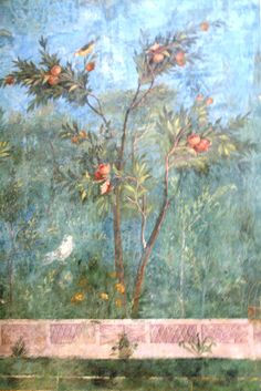 römisch, pompeji, garten, livia, grün