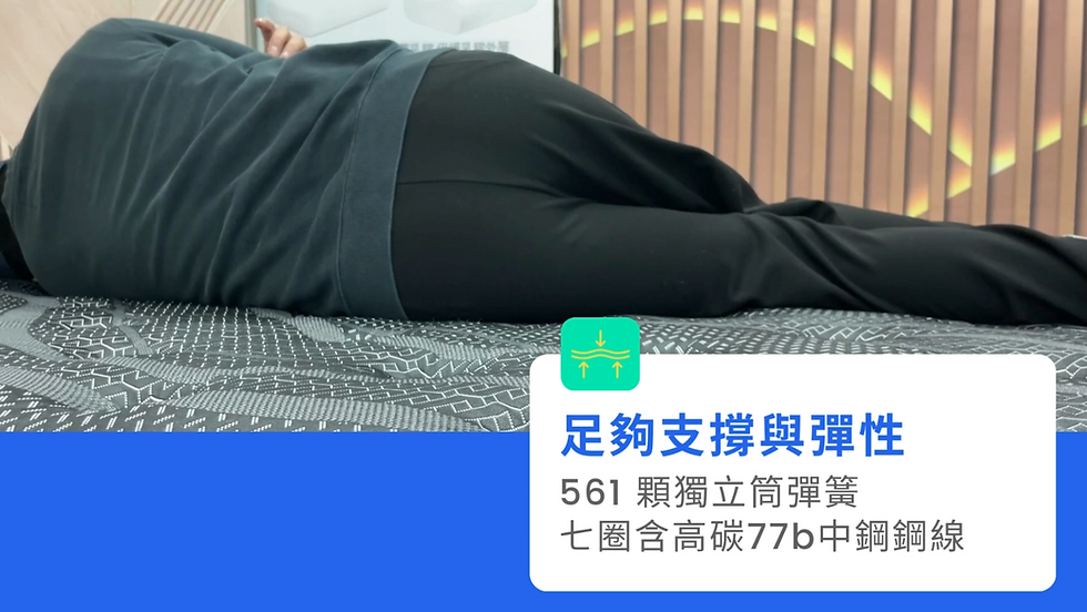 縮圖：【富郁床墊】豪華黑26cm獨立筒彈簧床墊 獨立筒彈簧七圈含高碳中鋼鋼線-十年保固不凹陷