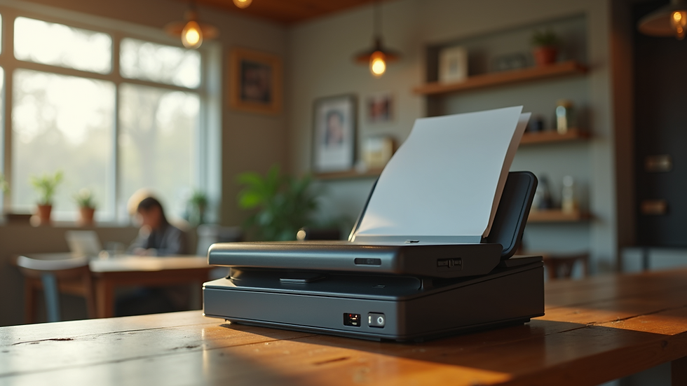 Close-up view of a ZYTO scan device on a wooden table