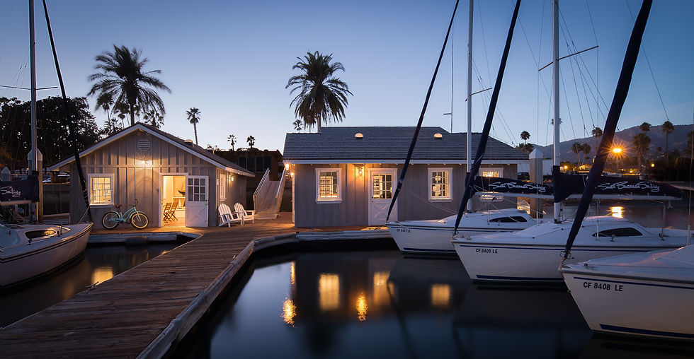 Santa Barbara Sailing Center at dusk