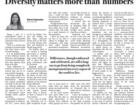 (Spartan Daily) Diversity Matters More Than Numbers