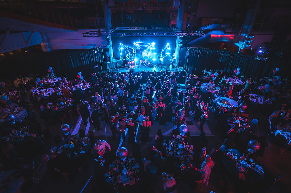 Missing Cat Trio performing live as a wedding band in Bristol with a packed dancefloor