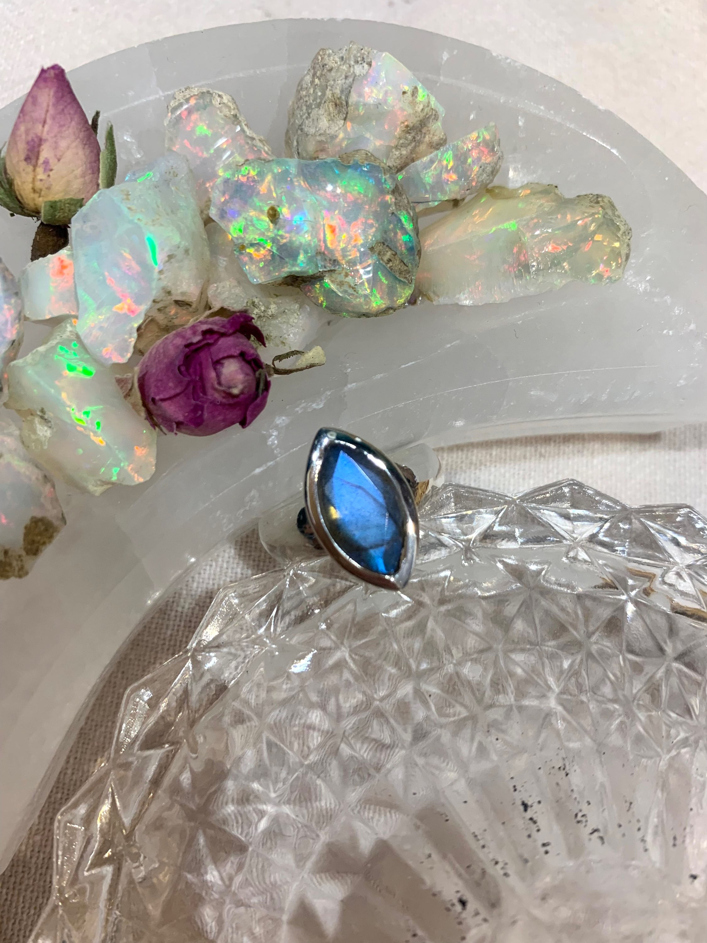 Bague Labradorite & Argent T 56