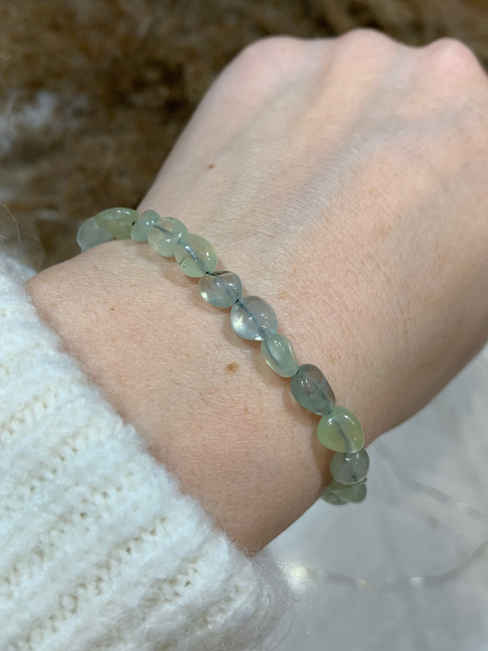 Miniature : Bracelet Pierre Roulée Prehnite