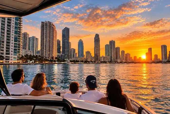 croisiere au coucher du soleil sur la miami river