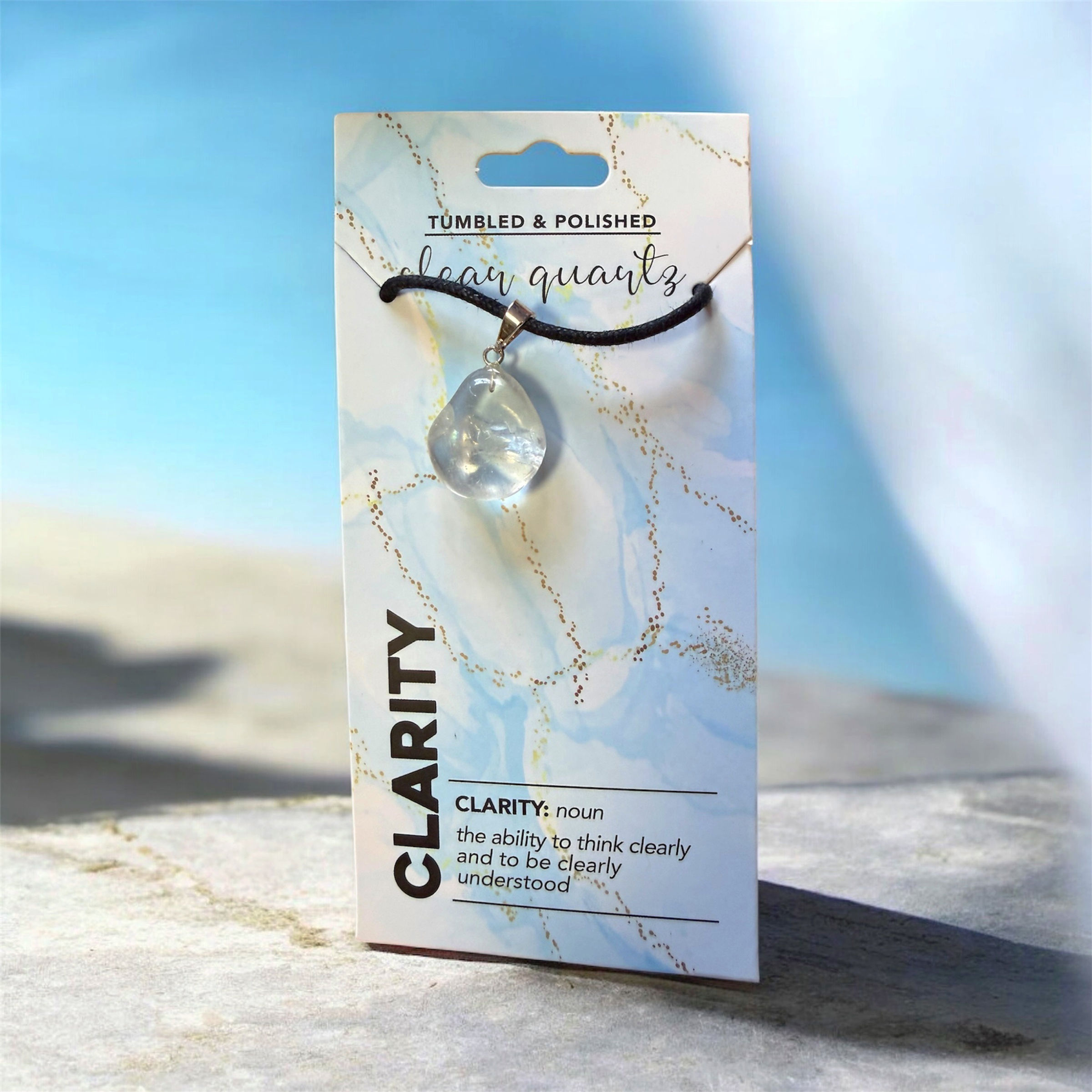 Clear quartz necklace 