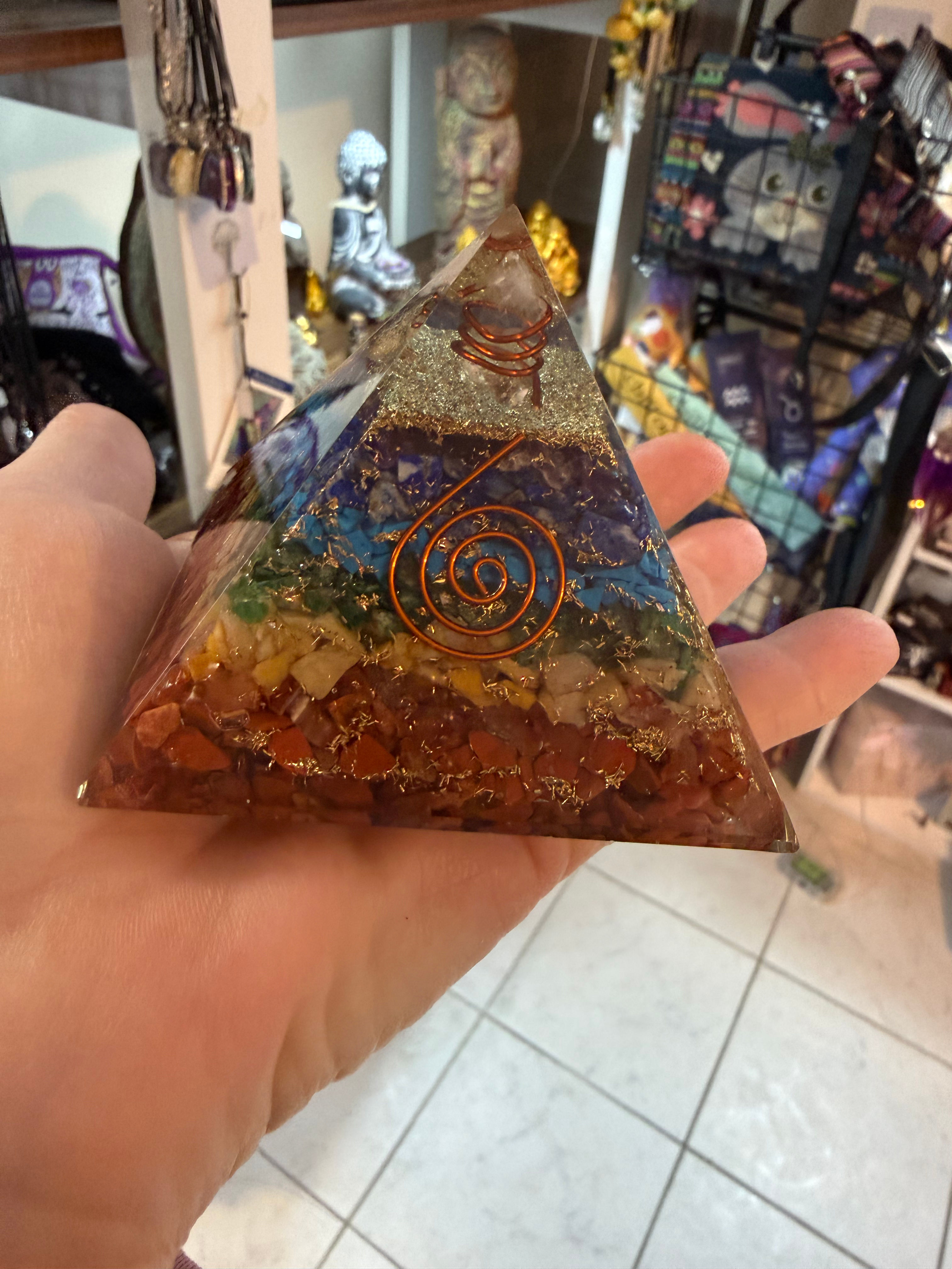 Orgonite Pyramid - 7 Chakra