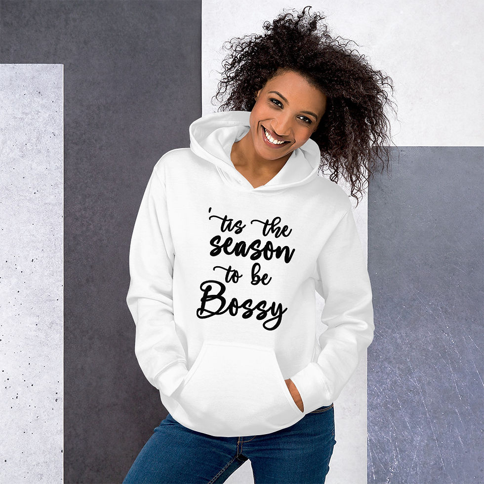 Thumbnail: TIS THE SEASON TO BE BOSSY CRSV Unisex Hoodie