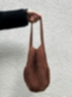 Netztasche, net bag coffee, handgemacht, evening mood design