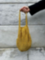 Miniaturbild: Netztasche, net bag mustard, handgemacht, evening mood design
