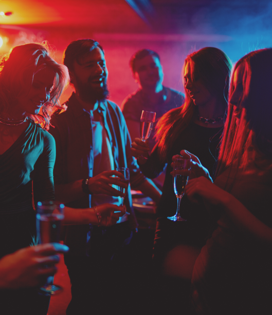 Guests enjoying drinks at Befikre