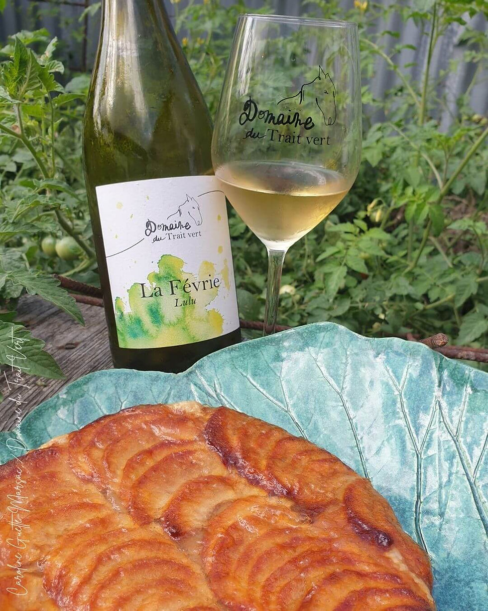 Tarte de vignoble créée par le Pain Parasol avec notre muscadet La Févrie Lulu
