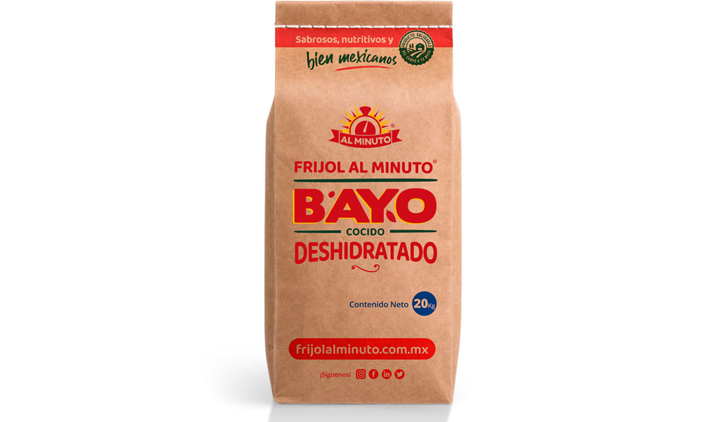 Frijol Al Minuto® - bayo instantáneo - costal de 20kg, rinde 60kg