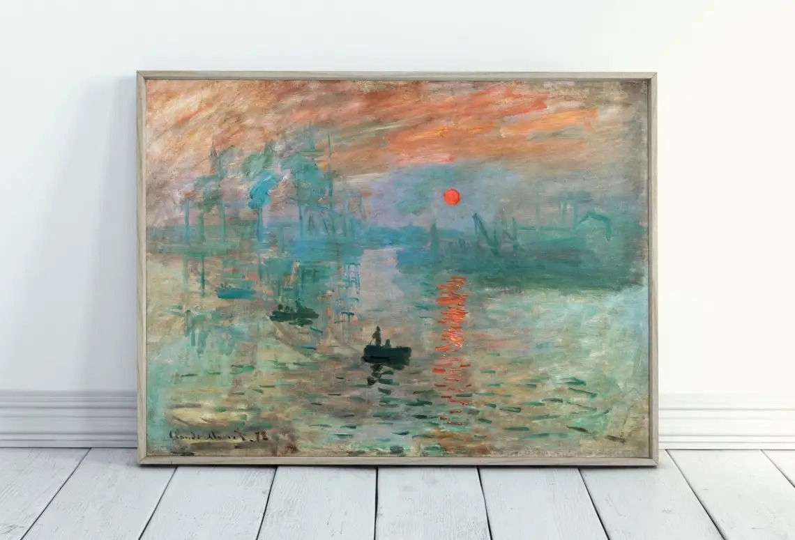 Monet Abstract Landscape Art Canvas Prints Painting Wall Art Famous Monet Poster