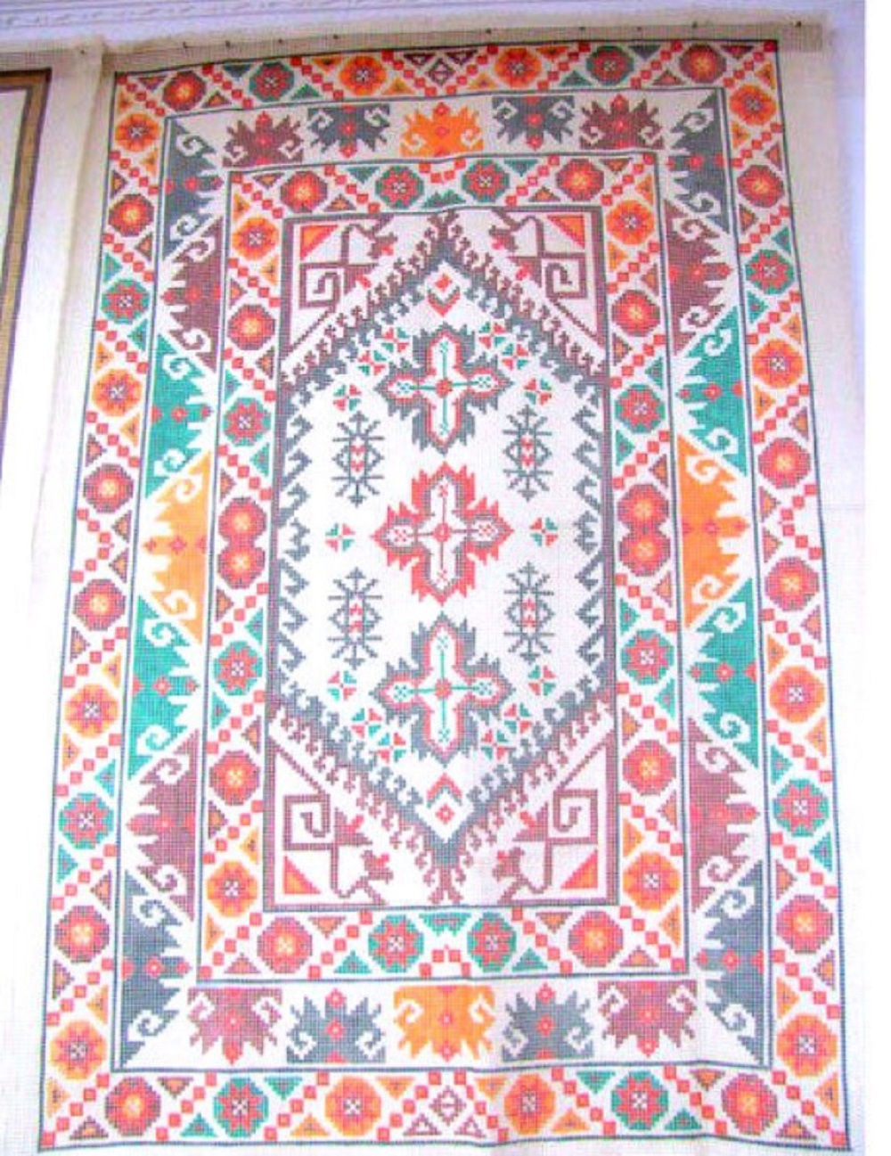 Tela de Tapete Arraiolo Na Talagarça Para Bordar 15