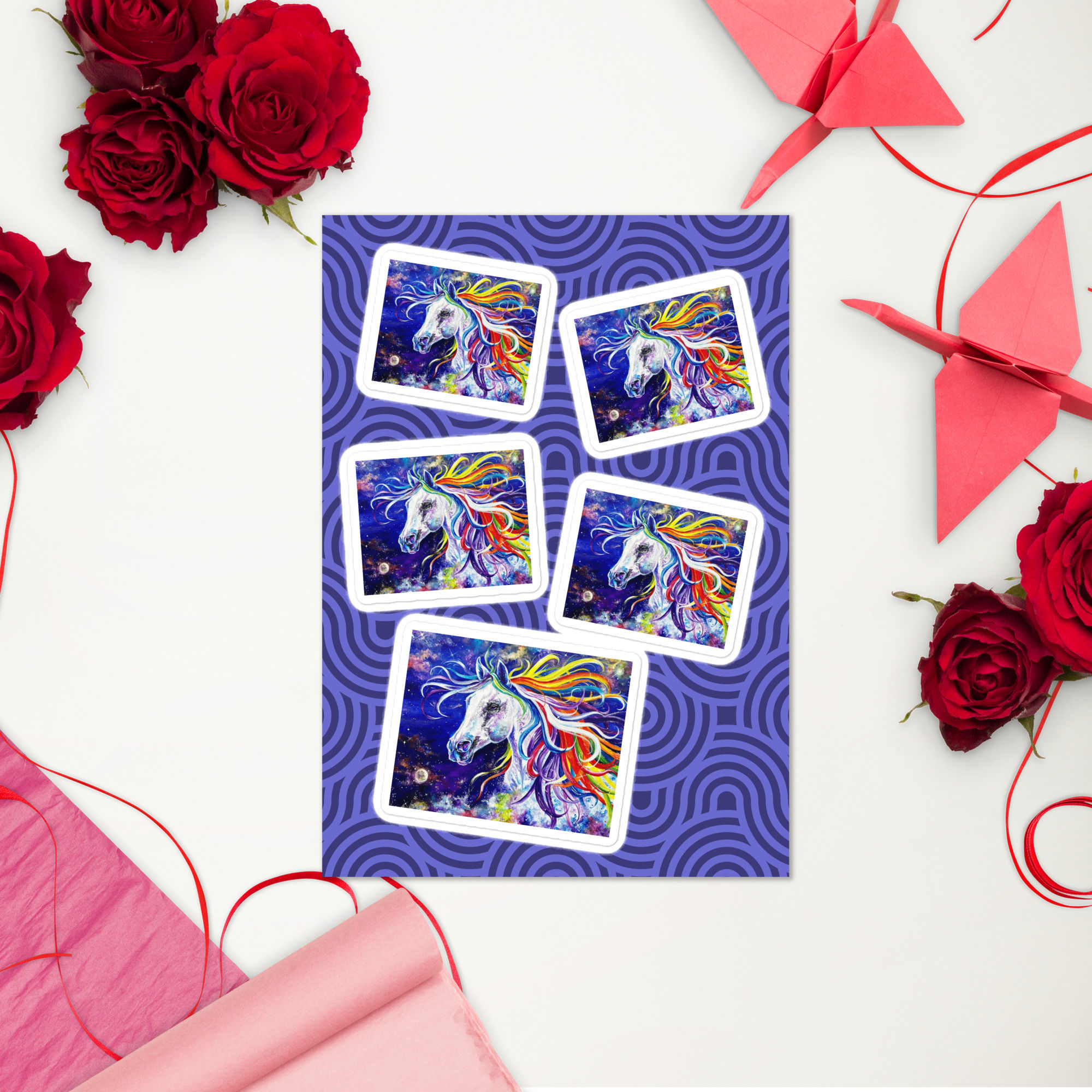 Sticker sheet of 5 Cosmic Dreamer Stickers