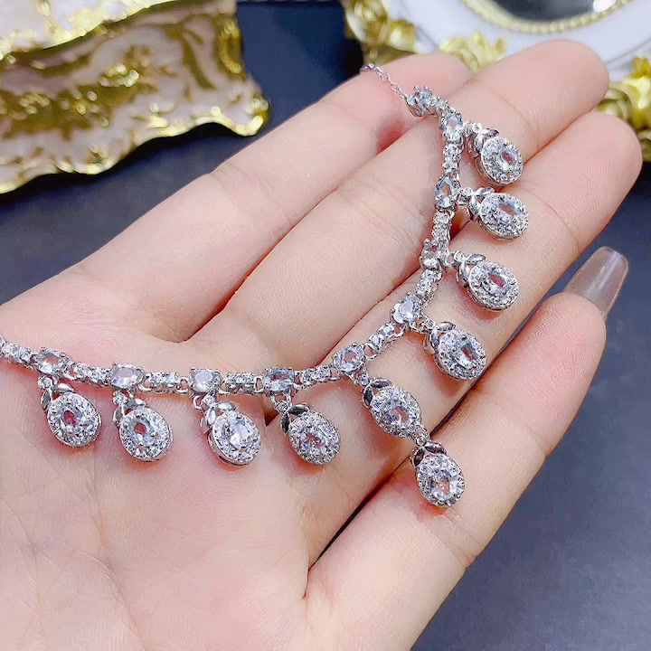 Miniaturbild: Natural Aquamarine Necklace,925 Silver Necklace,Gemstone Necklace,Gifts For Her