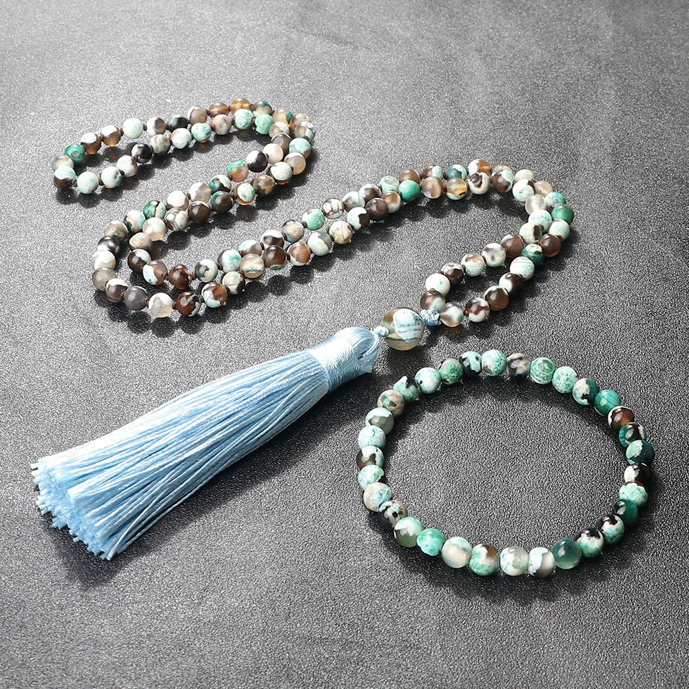 Malahill Natural Stone Beads For Jewelry Making – 8mm Faceted Rondelle Purple Stripe Agate, 5 Strands With Cord