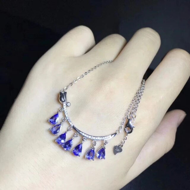 Miniaturbild: Natural Tanzanite Necklace,925 Silver Necklace,Gemstone Necklace,Gifts For Her