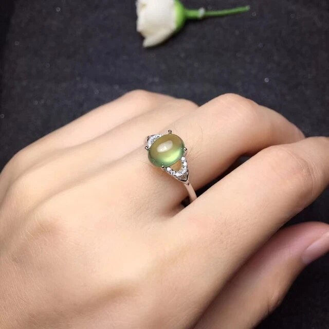 Miniatura: Natural Grape Stone Ring,92.5 Silver Ring,Engagement Wedding Ring