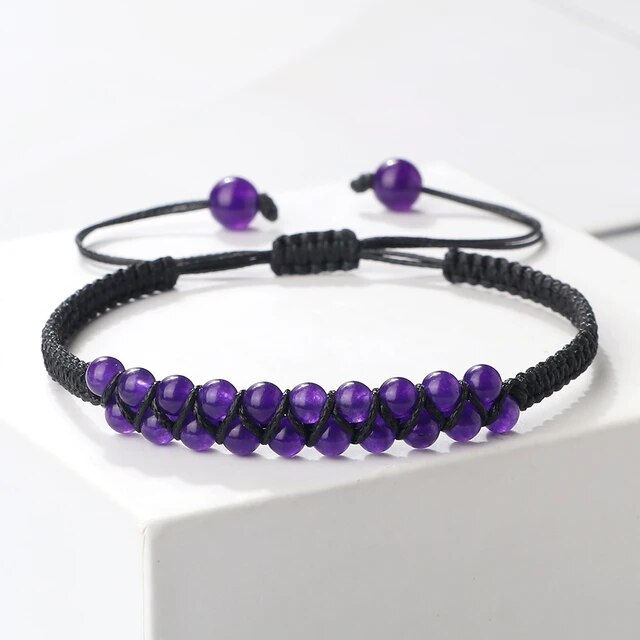 Thumbnail: Natural Gemstone Tiger Eye,Turquoise Handmade Braided Bracelet for Women Men