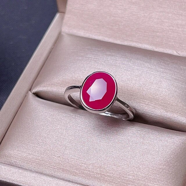 Miniaturbild: Natural Ruby Ring,2ct 92.5 Silver Ring,Engagement Wedding Ring