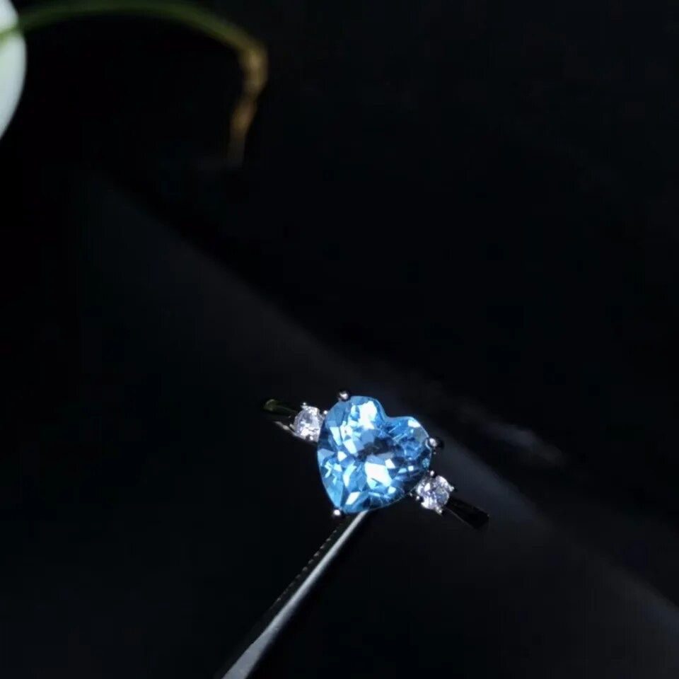 Thumbnail: Natural Topaz Ring,925 Sterling Silver Ring,November Birthstone Rings For Her