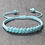 Thumbnail: 4mm Natural Stone Double Rows Bracelet Bohemian Blue Braided Bracelet