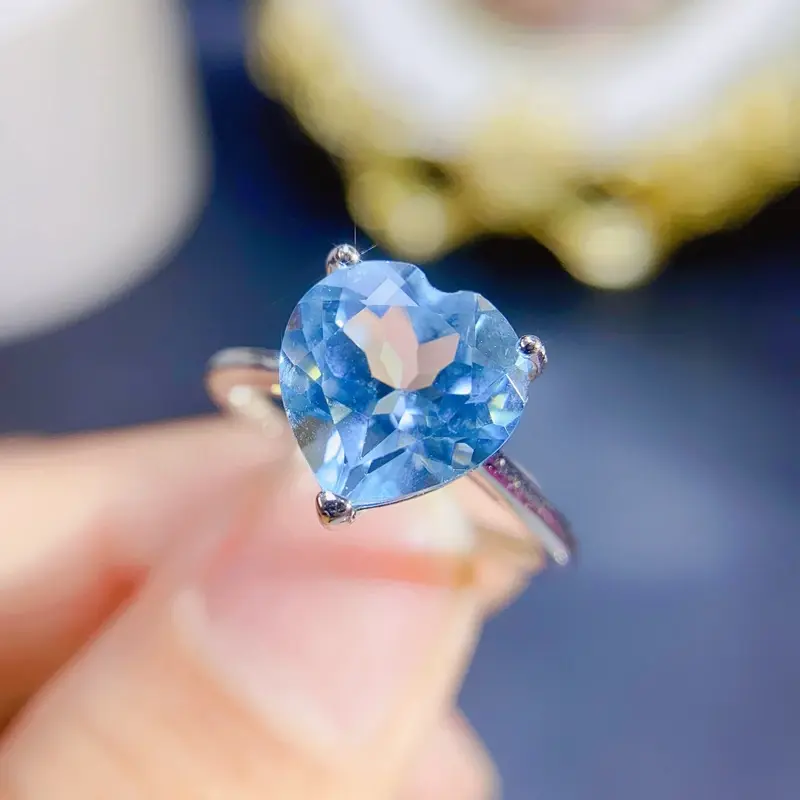 Thumbnail: Natural Topaz Ring,925 Sterling Silver Ring,November Birthstone Rings For Her