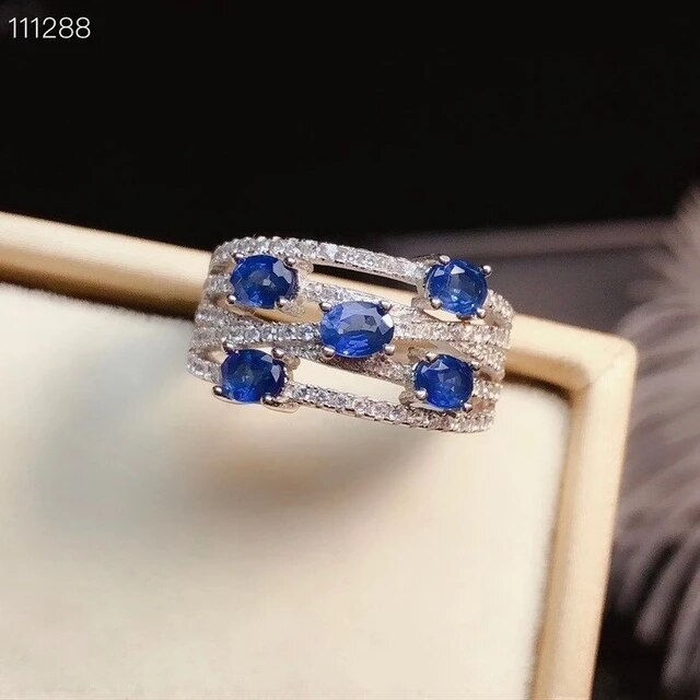 Miniatura: Natural Sapphire Ring,92.5 Silver Ring,Engagement Wedding Ring