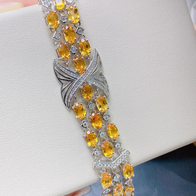 Miniatura: Natural Citrine Bracelet,925 Silver Bracelet,Gemstone Bracelet,Gifts For Her