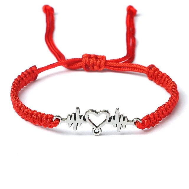 Miniature : Red Thread String Wristband Adjustable Lucky Infinity Bracelet for Women Men