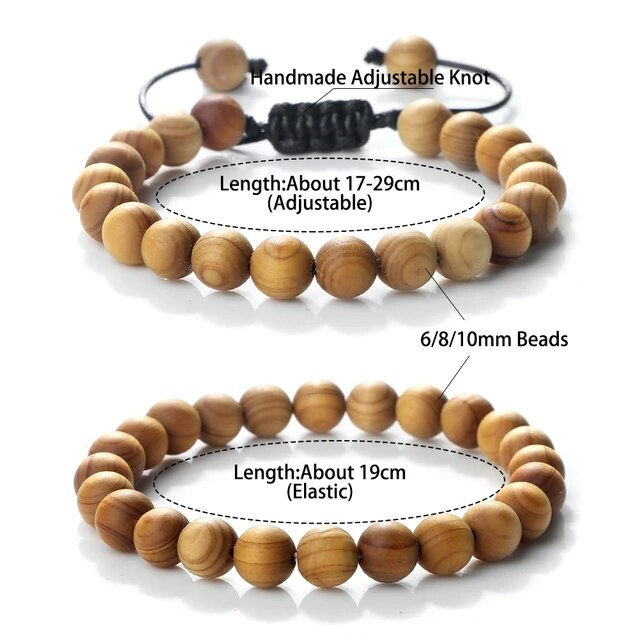 Miniatura: Adjustable Original 6/8/10mm Wooden Beads Weave Tibetan Buddhist Bracelet
