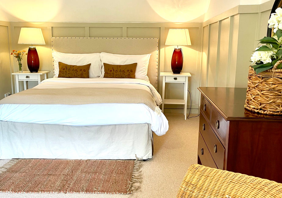 The Stable bedroom, side table, spacious bedroom