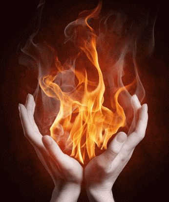fire in hands