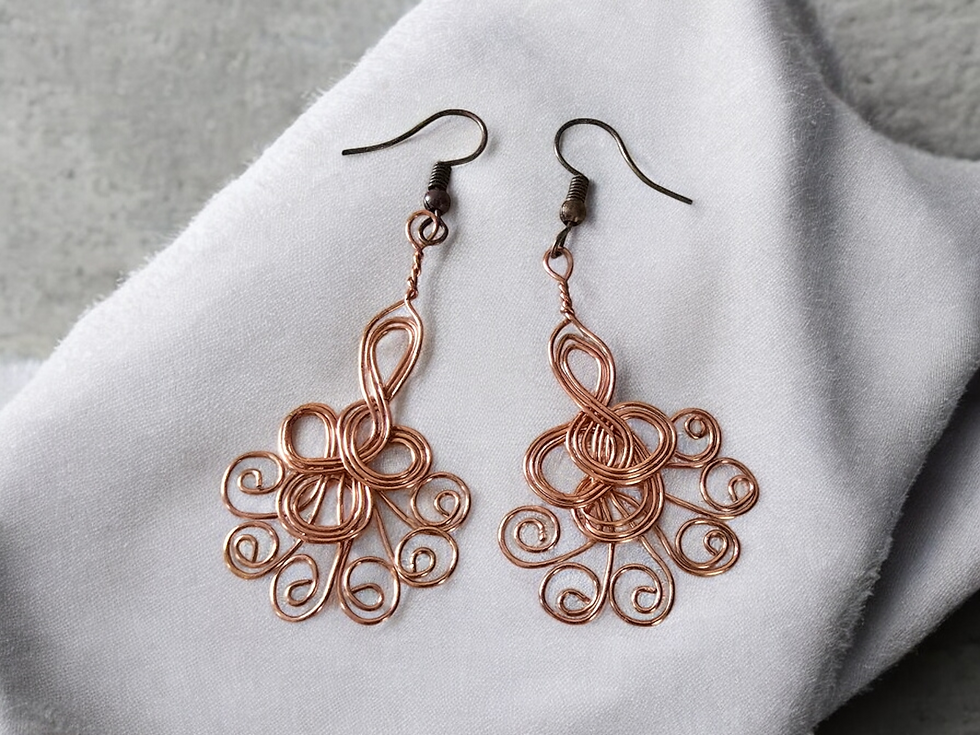 Thumbnail: Ohrhänger aus Kuferdraht