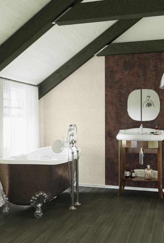 Corten Elements-Riven Marble