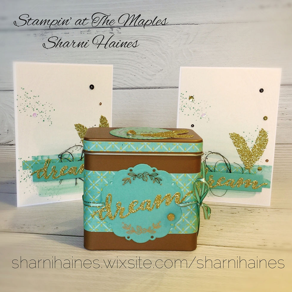 Copper Tea Tin decorated with Tea Room Designer Series Paper.